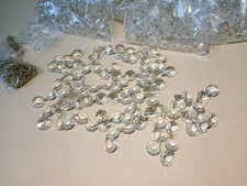 1000 OTTAGONI CRISTALLO Ricambi LAMPADARIO 14 mm VINTAGE ANTICO abat jour 1,4 cm