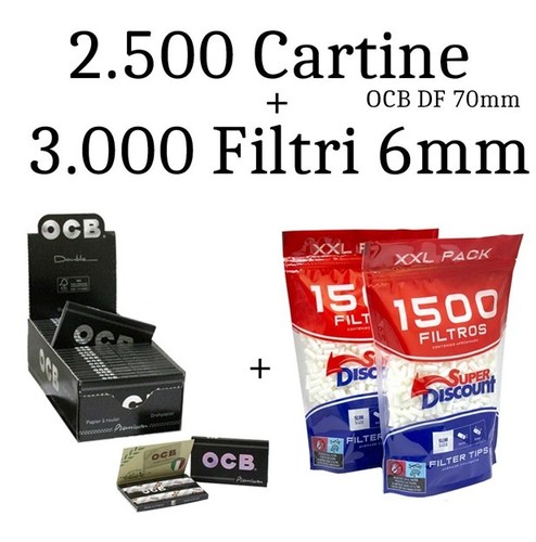 500 cartine ocb doppia - 2.500,