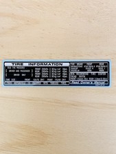 Honda VFR 750 1994 1995 1996 1997 Adesivo Decal Sticker Tire Information