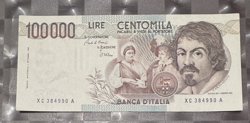 100000 lire caravaggio tipo - 100000,