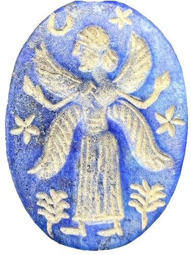 Timbro intaglio uomo alato - intaglio,