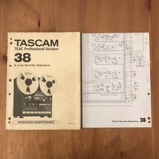 Tascam 38 - reel to reel 8 track tape recorder MANUAL + Diagram - PDF