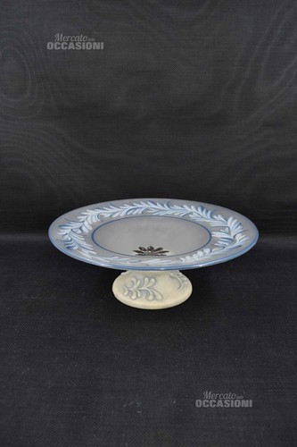 Piatto alzatina con - decoro, blu