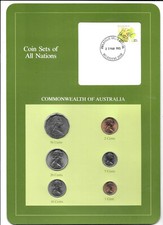 SET MONETE DI TUTTE LE NAZIONI, AUSTRALIA 1 CENTESIMO - 50 CENTESIMI 1982-1983 UNC