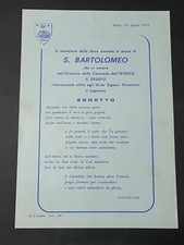 PALIO DI SIENA ISTRICE SONETTO