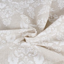 Tessuto Cotone Fantasia Fiori Beige al Metro Taglio 280x280cm Telo Orlo Cuscini 