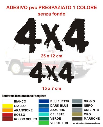 Adesivi 4x4 auto fuoristrada