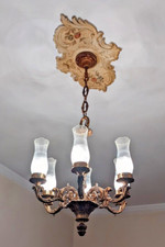 Lampadario in bronzo Vintage
