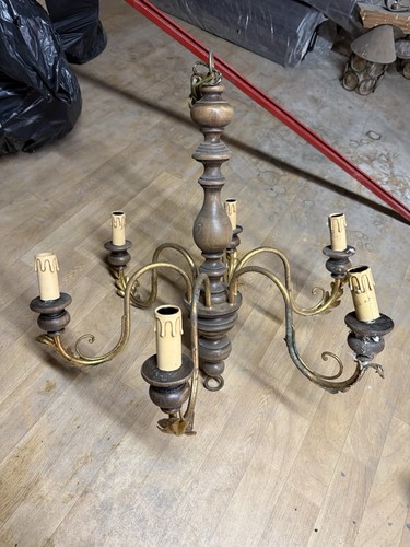 Lampadario vintage artigianato - lampadario,