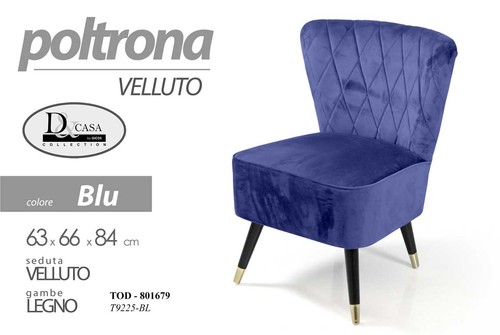 Poltrona seduta velluto sedia - seduta,