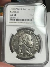 ITALIA-SARDEGNA 1820 5 Lire