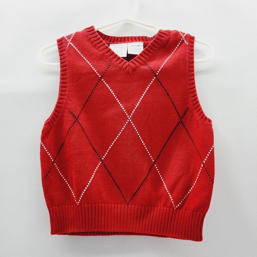 Gilet rosso cotone - , argyle
