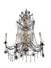 Lampadario genovese in legno