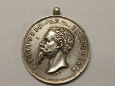 medaglia 1860 risorgimento argento liberazione sicilia  garibaldi savoia v.e.