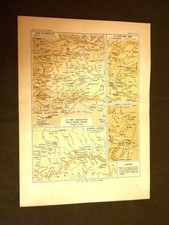 Carta cartina estratta da Atlante del 1890 Alpi Po Adige Roemia Moravia Austria