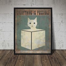 Retro Schrodinger's Cat Wall