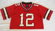 pyrex t-shirt football donna rete rosso maglietta originale N. 12 