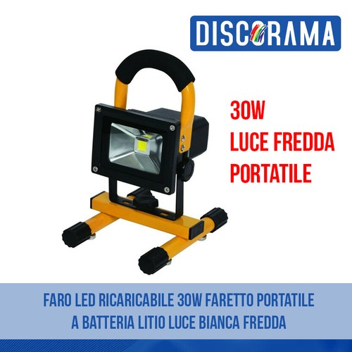 Faro led ricaricabile 30w - faro,