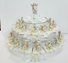 TORTA BOMBONIERE FATINE GLITTER  COMUNIONE CRESIMA BATTESIMO COMPLEANNO NOZZE