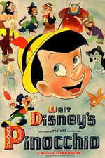 Poster Manifesto Locandina Cinema Film Walt Disney Pinocchio Formato 50x70 Cm.