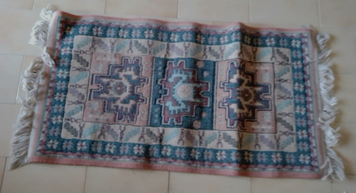 Tappeto etnico con frange - tappeto,