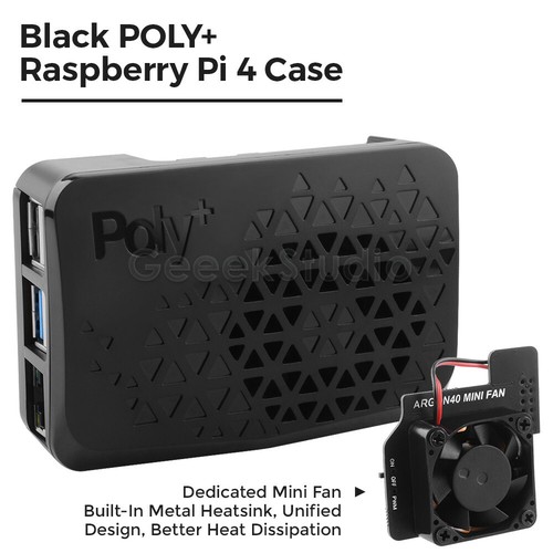 Custodia nera poly raspberry - poly+,