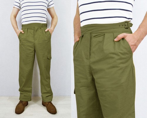 Pantalone uomo verde gurkha