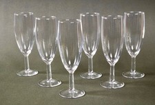 Baccarat Set di Sei Flute Champagne in Cristallo Firmati