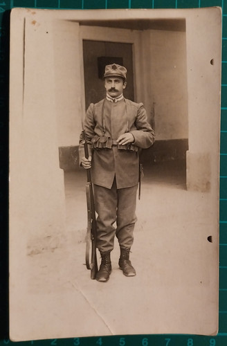 Foto wwi soldato con - con, fucile