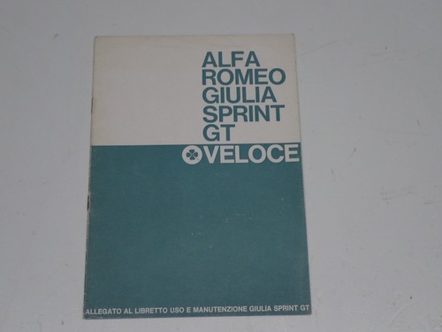 Alfa romeo giulia sprint - giulia, gt