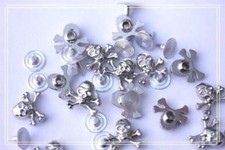 40pz Borchie teschio in lega