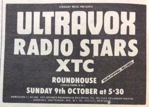 Ultravox vintage gig advert - ultravox,