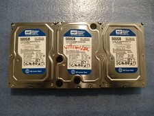 LOT DE 3 hdd  WD5000AAKS CAPACITY 500 GB SATA 3GB/s