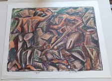 Emilio Notte - Litografia - "Gli sterratori" - 