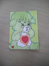 ACEO originale tecnica mista pittura arte card ATC cartone animato cura orsi 37