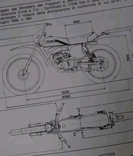 GILERA GR 2 50 ENDURO 1977 SCHEDA Originale Omologazione DIAGRAM SPECS 