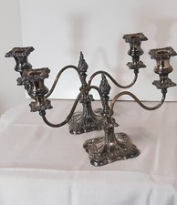 COPPIA DI CANDELABRI A 2 BRACCI ANTICHI SILVER PLATED WILCOX