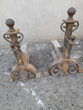 COPPIA ALARI DA CAMINO FERRO