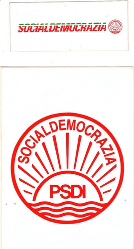 Due adesivi simbolo partito - due,