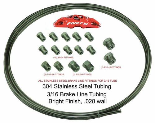 Kit tubo freno acciaio - tubo,