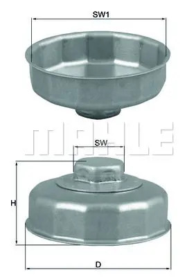 Chiave filtro olio ocs - chiave, 1
