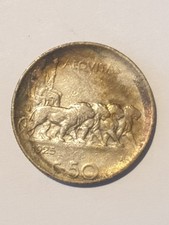 Regno d'Italia Vittorio Emanuele III 50 Centesimi Leoni Rigato 1925