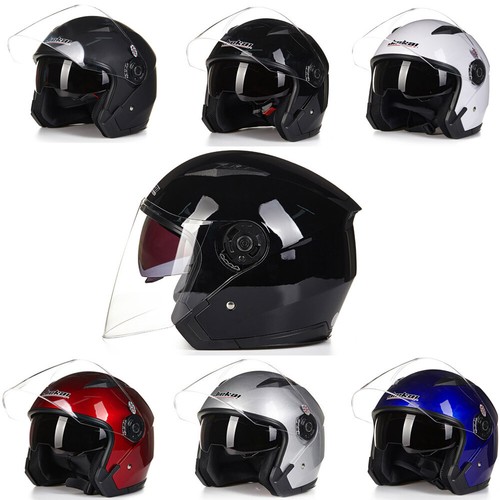 Casco moto mezza - faccia, aperta