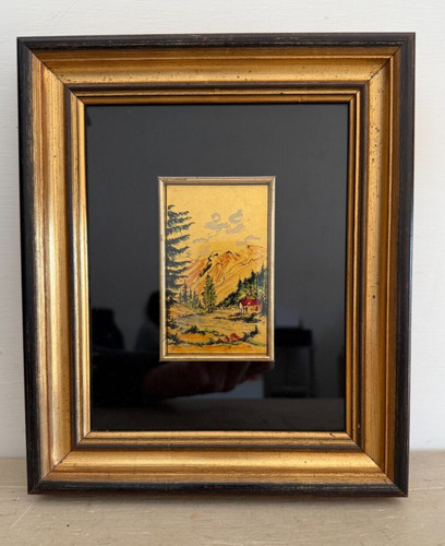 Quadro paesaggio montano - paesaggio, su