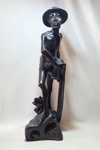 Statua pescatore balinese - statua,