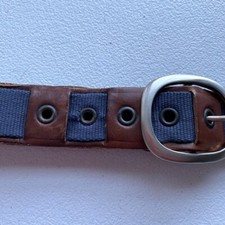 Stefano Corsini Tessitura Blu Pelle Marrone Uomo 34”