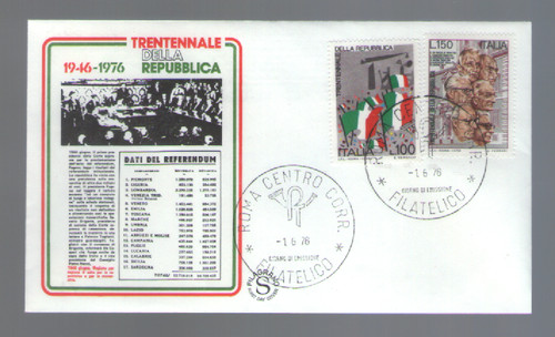 Repubblica fdc filagrano 1976 - repubblica,