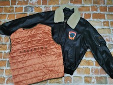 Redskins Pilota A2 Giacca In Pelle + Gilet Apache Elicottero XXL Tip Top