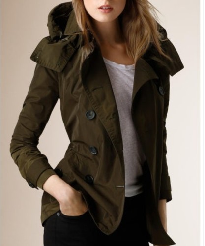 Burberry trench oliva con