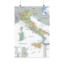 Poster Mappa Politica Italia